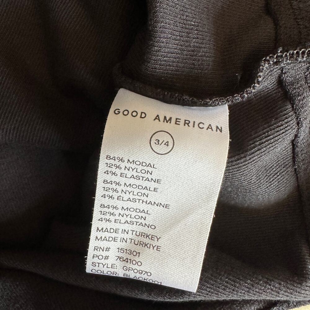 Good American Terry Crop Tee Black NEW Size Large XL - Picture 10 of 14